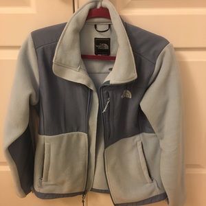 North face light blue Denali fleece jacket Medium
